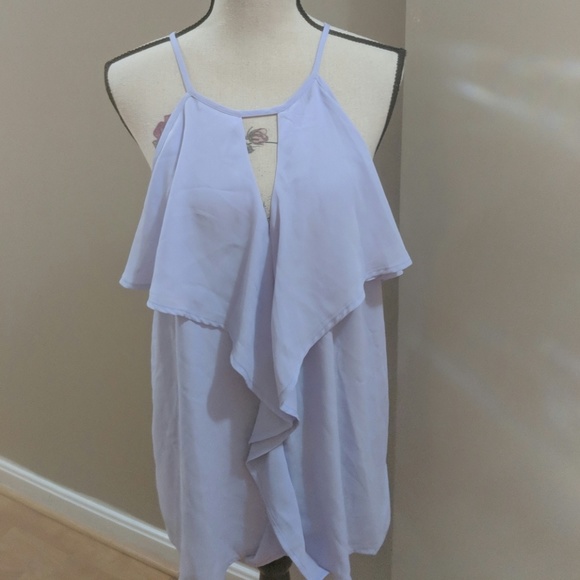 Lavender ruffle tank - Picture 1 of 2